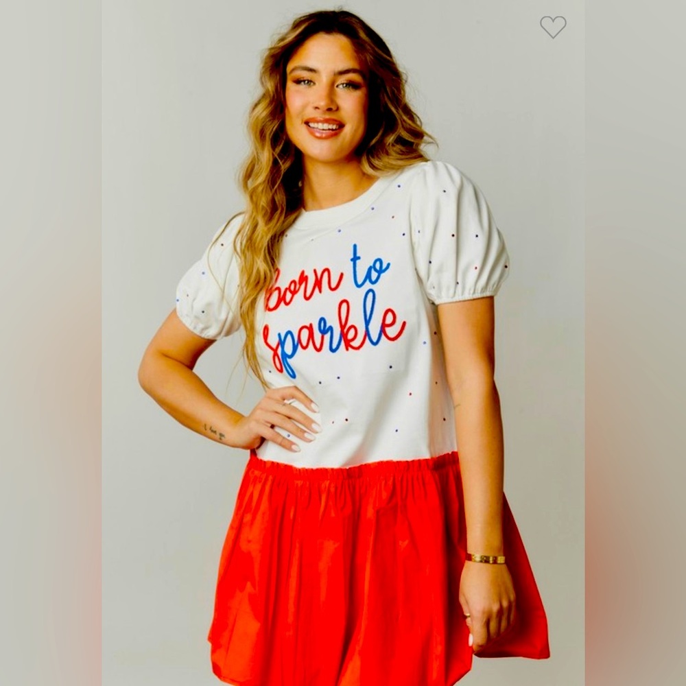 Born to Sparkle Dress ❤️⚪️💙